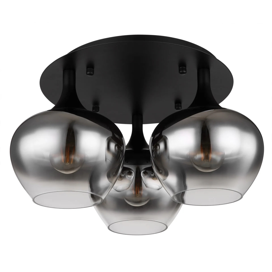 Globo - Lámpara de techo 3xE27/40W/230V negro