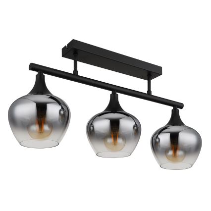 Globo - Lámpara de techo 3xE27/40W/230V negro