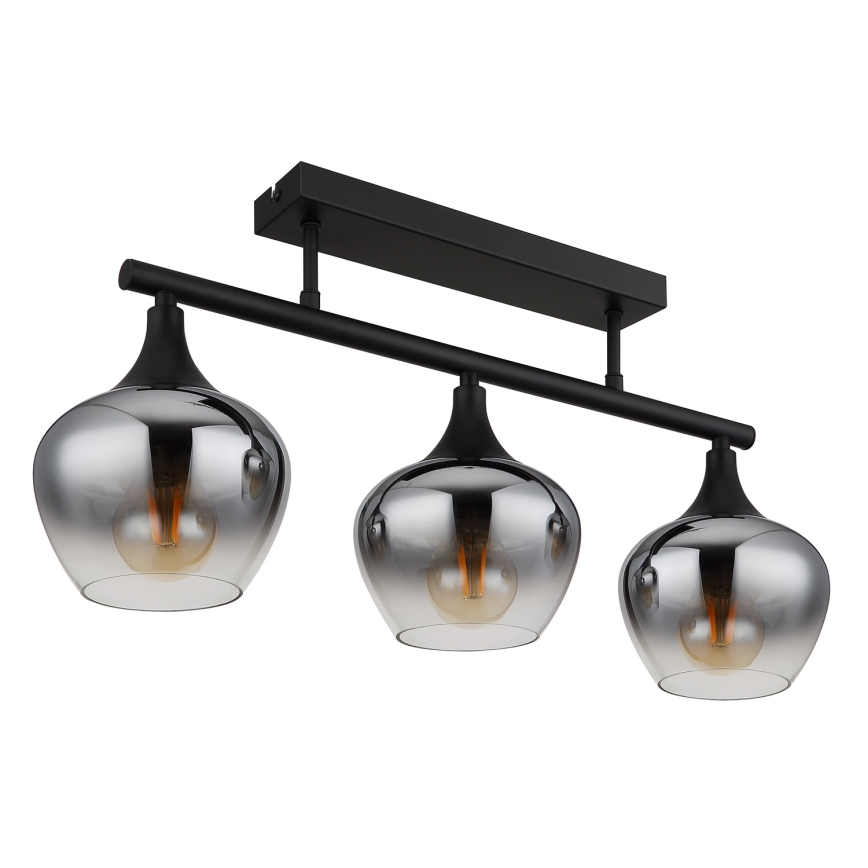 Globo - Lámpara de techo 3xE27/40W/230V negro