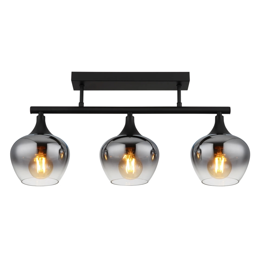 Globo - Lámpara de techo 3xE27/40W/230V negro