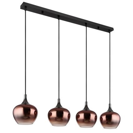 Globo - Lámpara colgante 4xE27/40W/230V cobre