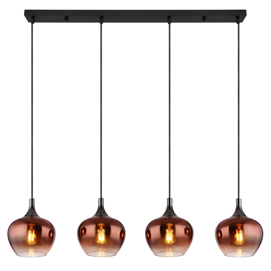 Globo - Lámpara colgante 4xE27/40W/230V cobre