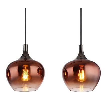 Globo - Lámpara colgante 4xE27/40W/230V cobre