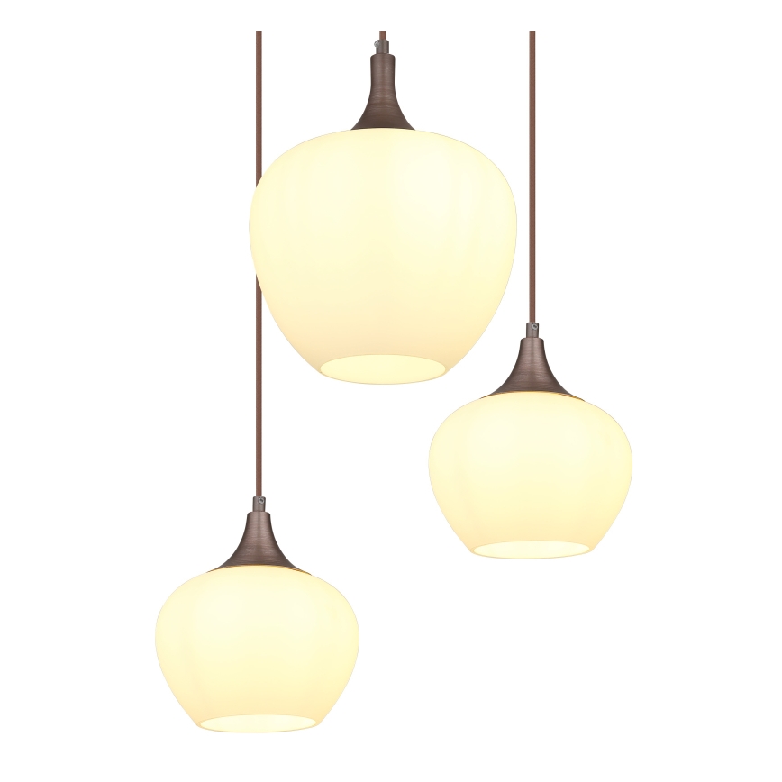 Globo - Lámpara colgante 6xE27/40W/230V blanco