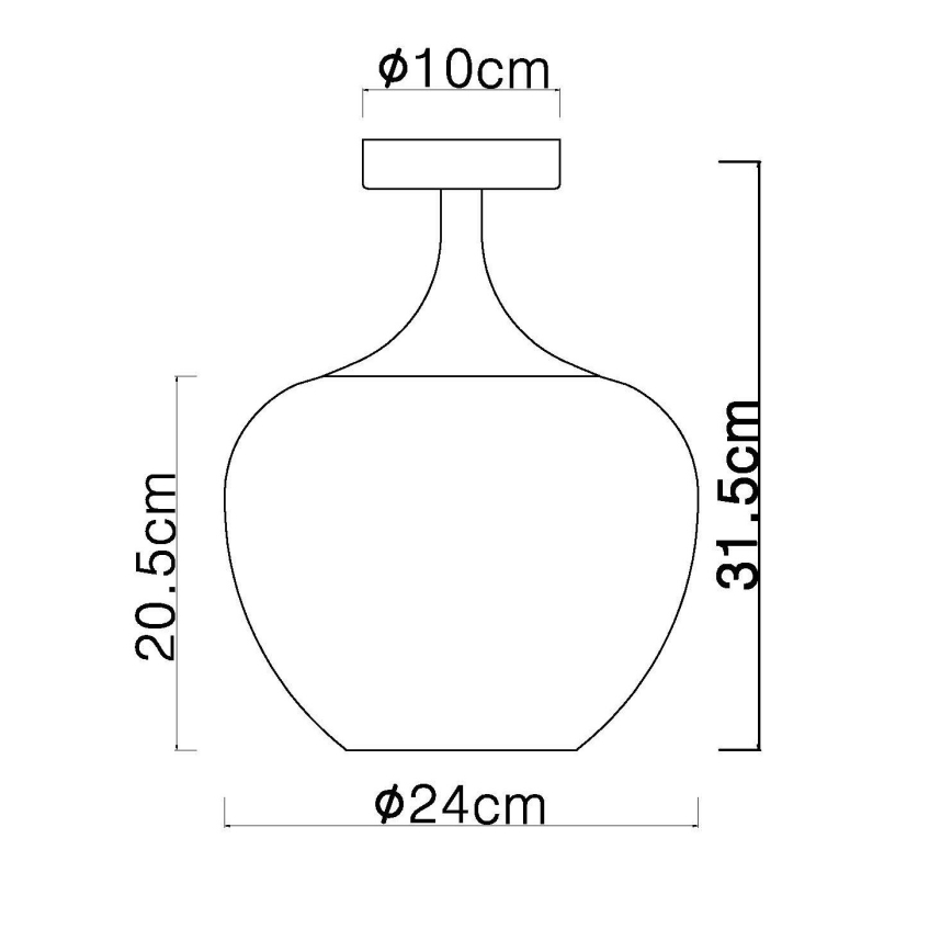 Globo - Plafón 1xE27/40W/230V cobre
