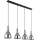 Globo 15550-4H - Lámpara colgante con cable MATTEA 4xE27/6W/230V negro/ahumado