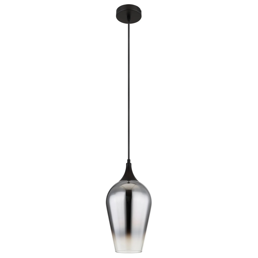 Globo - Lámpara colgante 1xE27/60W/230V diá. 18 cm negro