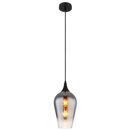 Globo - Lámpara colgante 1xE27/60W/230V diá. 18 cm negro