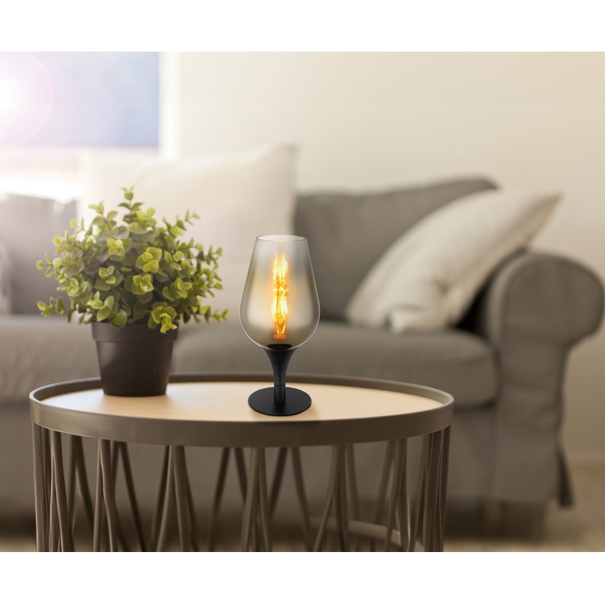 Globo - Lámpara de mesa 1xE27/40W/230V diá. 15 cm dorado
