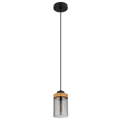Globo - Lámpara colgante 1xE27/40W/230V metal/madera