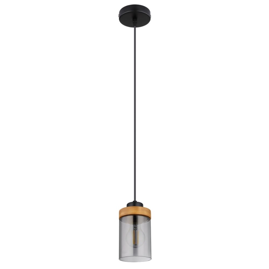 Globo - Lámpara colgante 1xE27/40W/230V metal/madera
