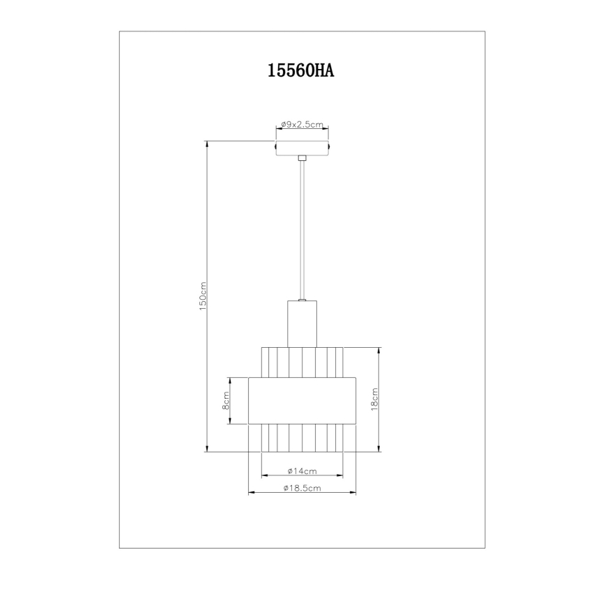 Globo - Lámpara colgante con cable 1xE27/60W/230V
