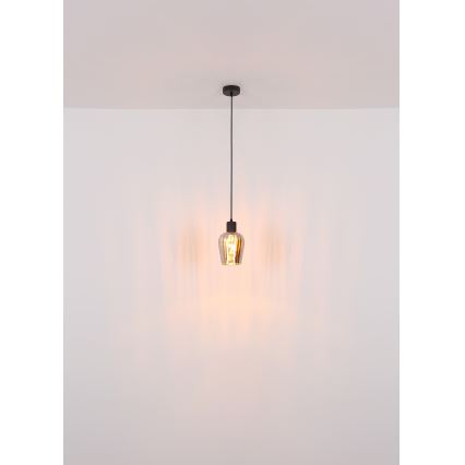 Globo - Lámpara colgante 1xE27/40W/230V diá. 13,5 cm negro