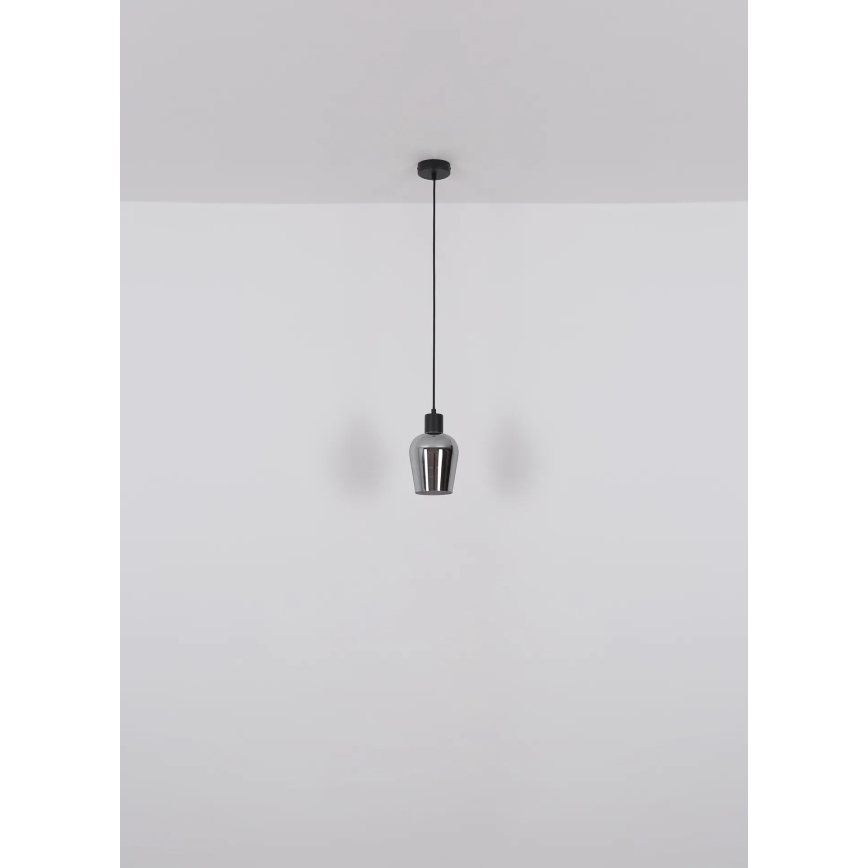 Globo - Lámpara colgante 1xE27/40W/230V diá. 13,5 cm negro