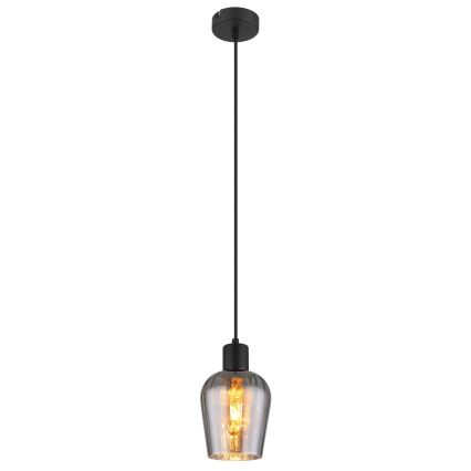Globo - Lámpara colgante 1xE27/40W/230V diá. 13,5 cm negro