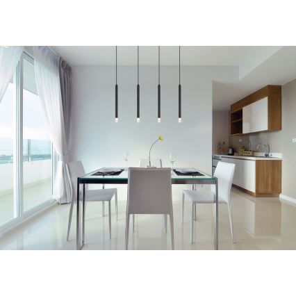 Globo - Lámpara colgante 4xG9/4W/230V negro