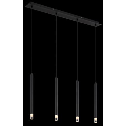 Globo - Lámpara colgante 4xG9/4W/230V negro