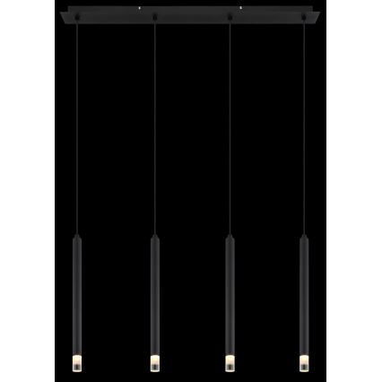 Globo - Lámpara colgante 4xG9/4W/230V negro