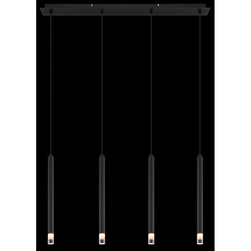 Globo - Lámpara colgante 4xG9/4W/230V negro