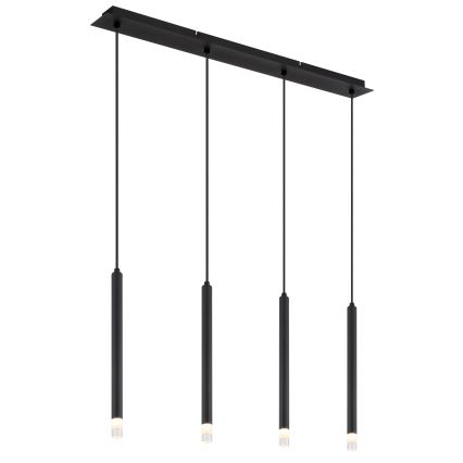 Globo - Lámpara colgante 4xG9/4W/230V negro