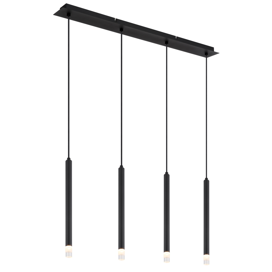 Globo - Lámpara colgante 4xG9/4W/230V negro