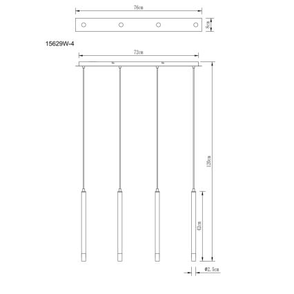 Globo - Lámpara colgante 4xG9/4W/230V