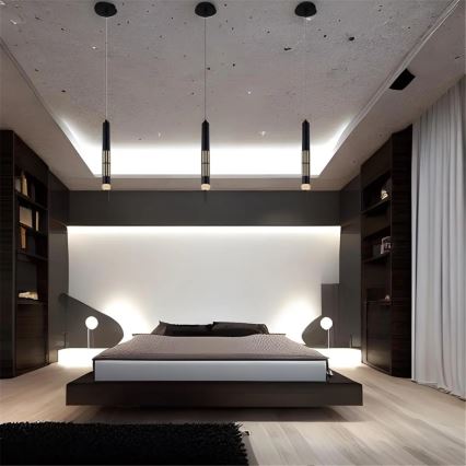 Globo 15630H - Lámpara colgante suspendida por cable PENNY LED/12W/230V 3000K negra