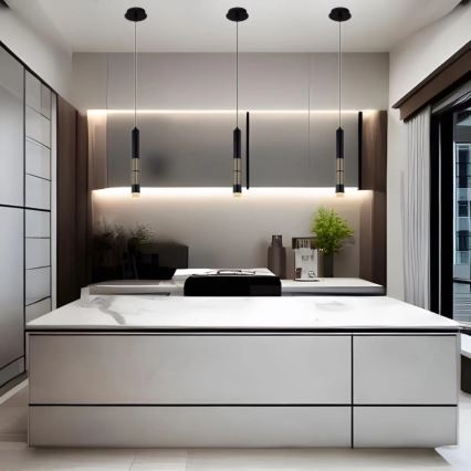 Globo 15630H - Lámpara colgante suspendida por cable PENNY LED/12W/230V 3000K negra