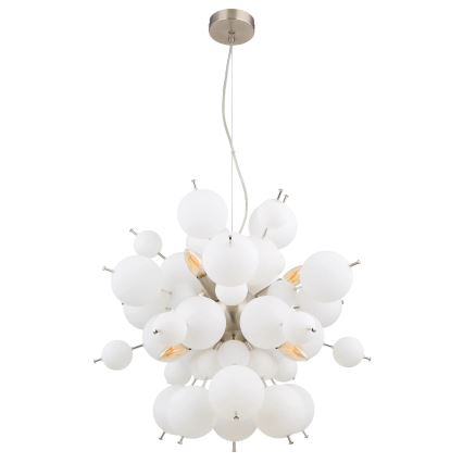Globo - Lámpara colgante 6xE14/25W/230V diá. 55 cm blanco
