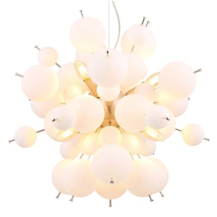 Globo - Lámpara colgante 6xE14/25W/230V diá. 55 cm blanco
