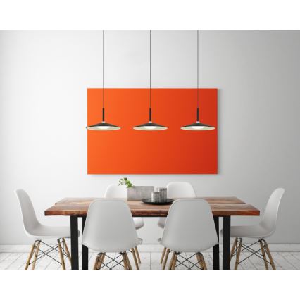 Globo - Lámpara colgante LED con cable LED/24W/230V 4000K negra