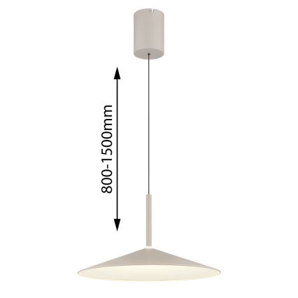 Globo - Lámpara colgante de cable LED/18W/230V 4000K beige