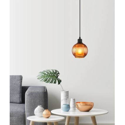 Globo - Lámpara colgante 1xE27/25W/230V diá. 15 cm cobre