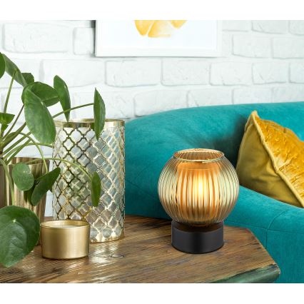 Globo - Lámpara de mesa 1xE27/25W/230V diá. 15 cm verde