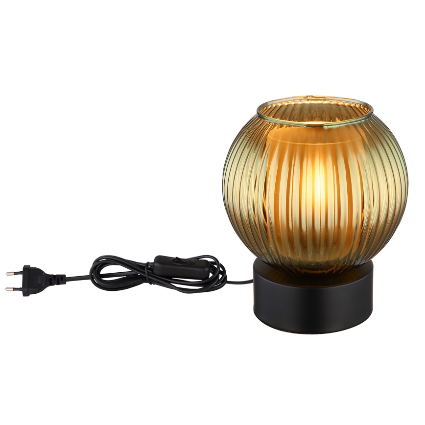 Globo - Lámpara de mesa 1xE27/25W/230V diá. 15 cm verde