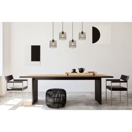 Globo 15640-4H - Lámpara colgante con cable TILLY 4xE27/60W/230V negra