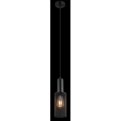 Globo - Lámpara colgante 1xE27/60W/230V negro