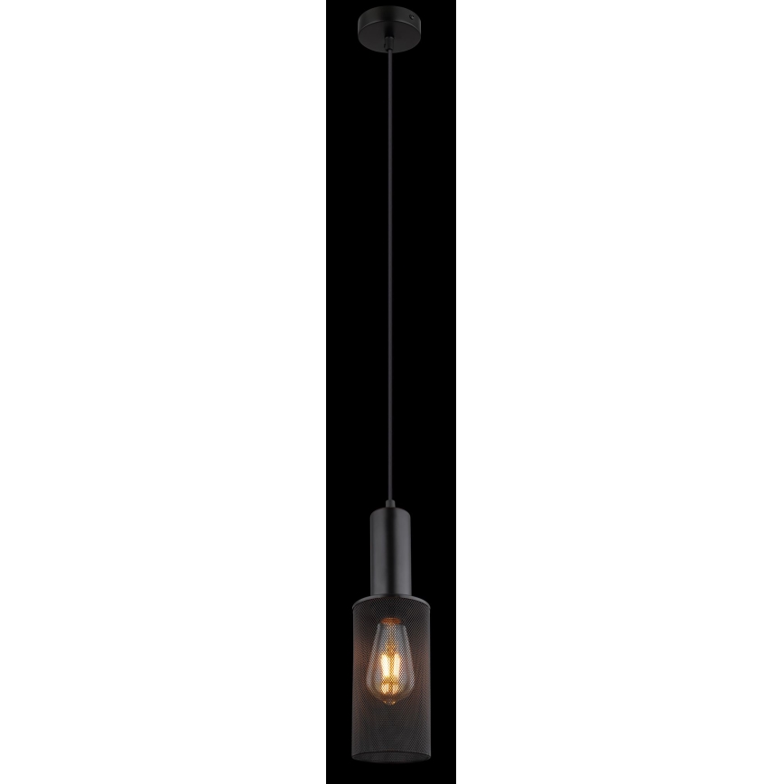 Globo - Lámpara colgante 1xE27/60W/230V negro