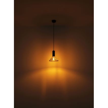 Globo - Lámpara colgante 1xE27/60W/230V negro