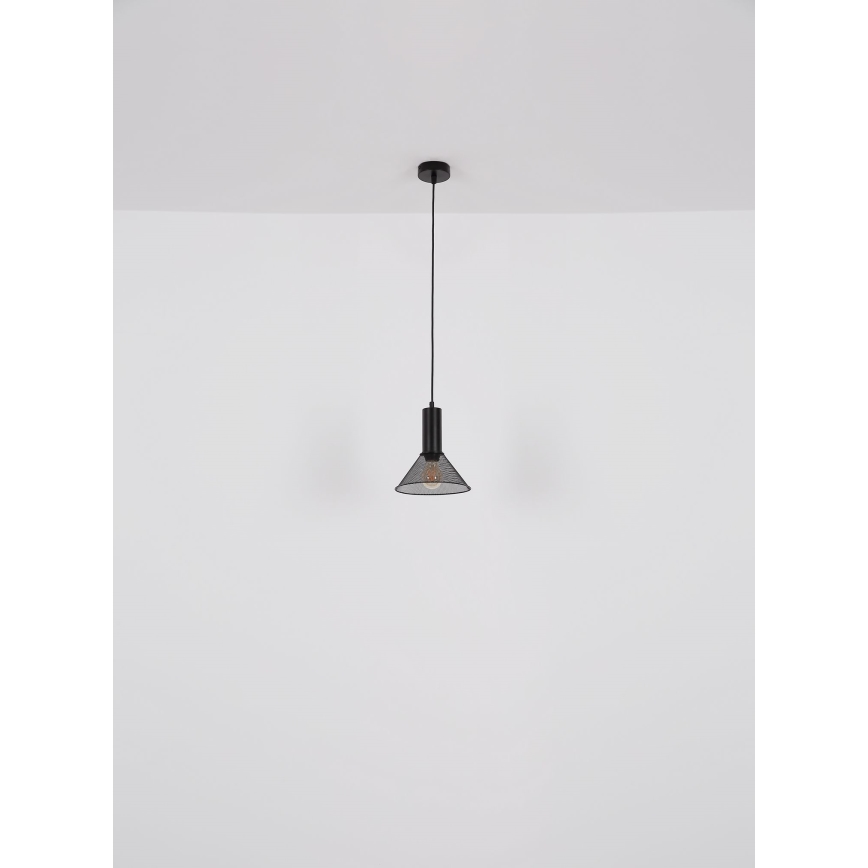 Globo - Lámpara colgante 1xE27/60W/230V negro