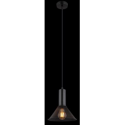 Globo - Lámpara colgante 1xE27/60W/230V negro