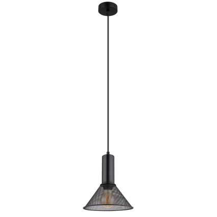 Globo - Lámpara colgante 1xE27/60W/230V negro