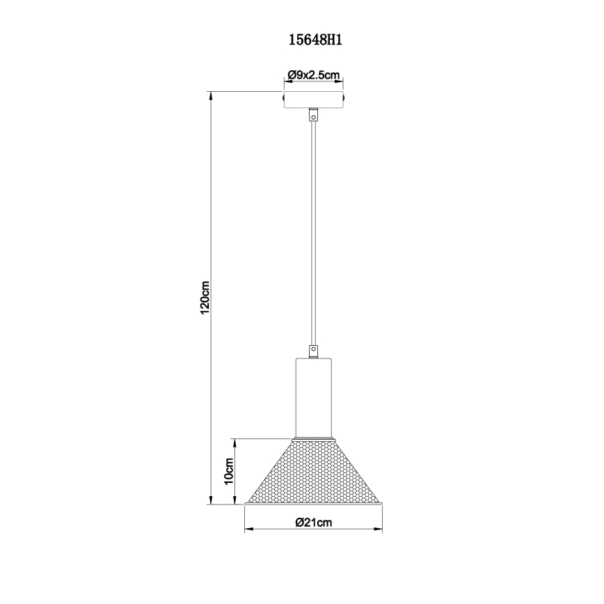 Globo - Lámpara colgante 1xE27/60W/230V negro