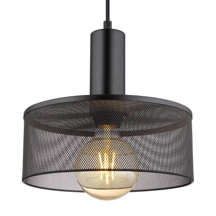 Globo - Lámpara colgante 1xE27/60W/230V negro