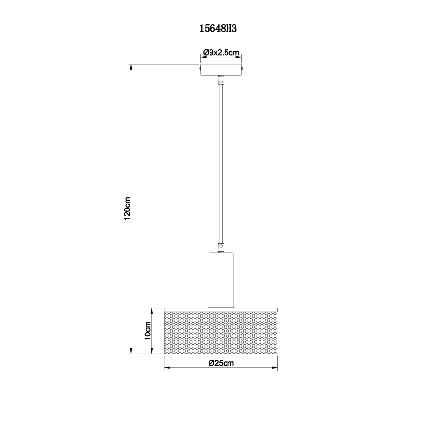 Globo - Lámpara colgante 1xE27/60W/230V negro