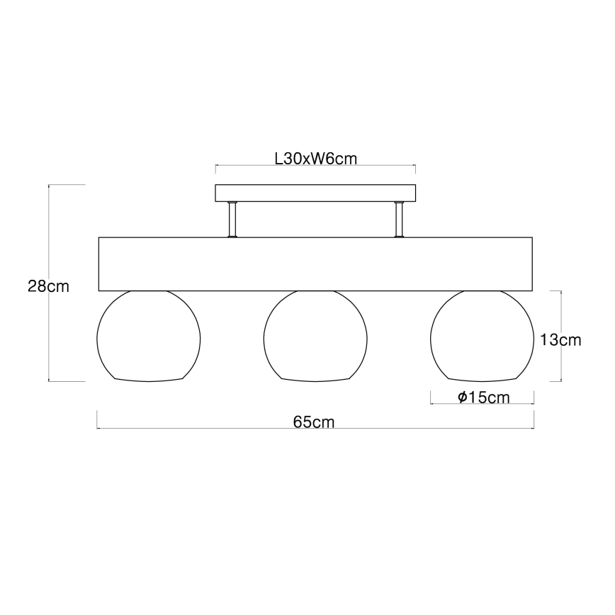 Globo - Lámpara de techo 3xE27/40W/230V