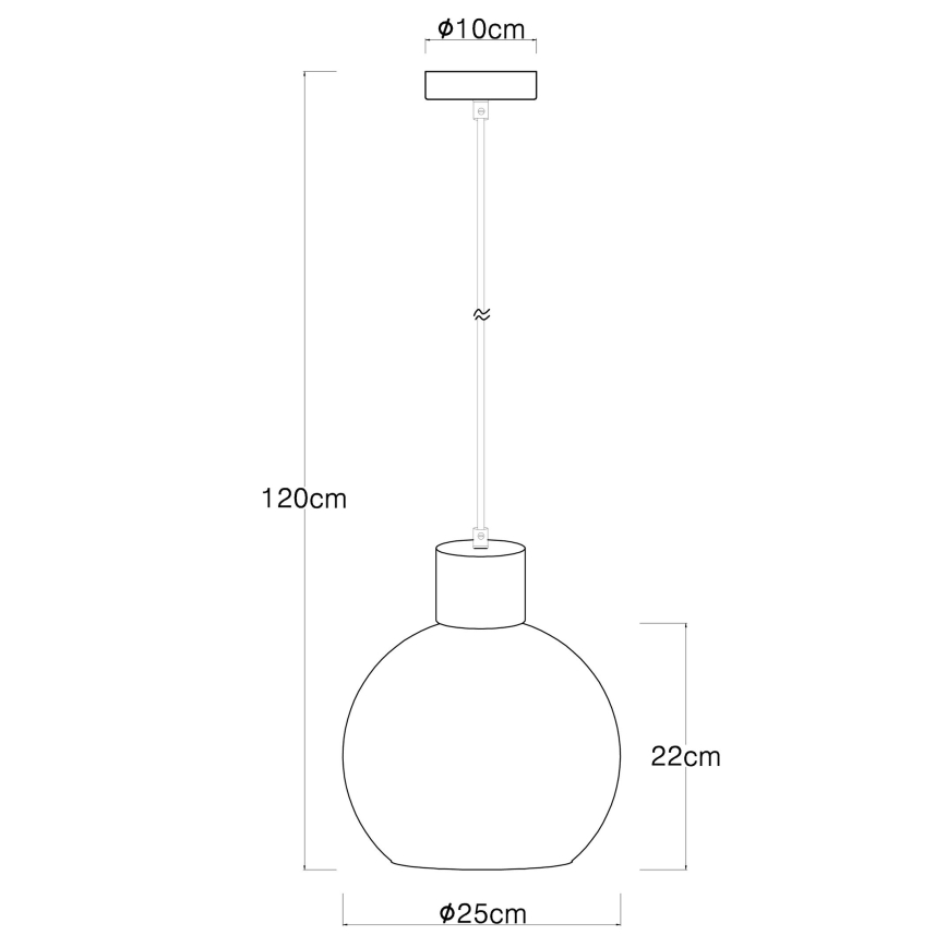 Globo - Lámpara colgante 1xE27/40W/230V