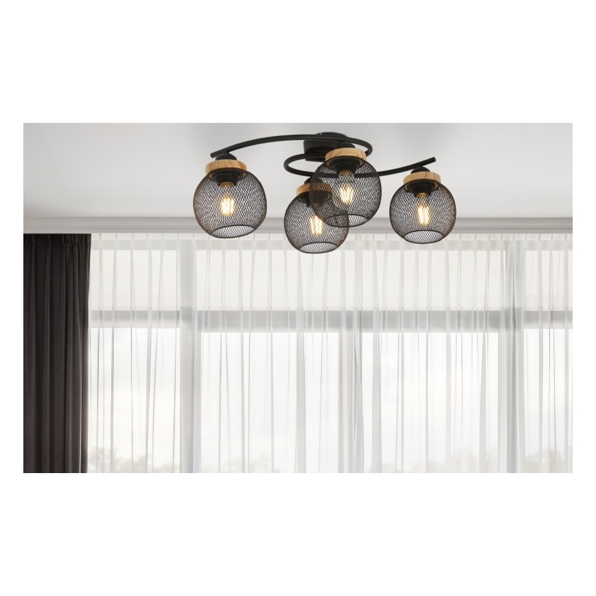 Globo - Lámpara de suspensión 4xE27/60W/230V
