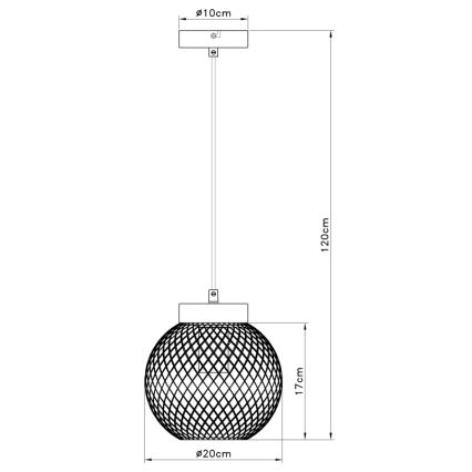 Globo - Lámpara colgante 1xE27/60W/230V