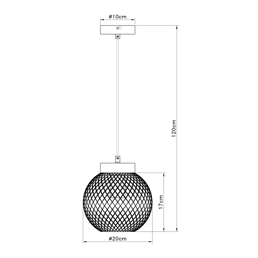Globo - Lámpara colgante 1xE27/60W/230V